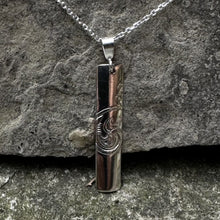 Load image into Gallery viewer, Dainty bar necklace sterling chain vintage antique recycled restyled Canadian handmade wearable art
