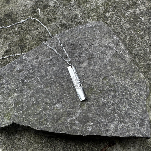 Dainty bar necklace sterling chain vintage antique recycled restyled Canadian handmade wearable art